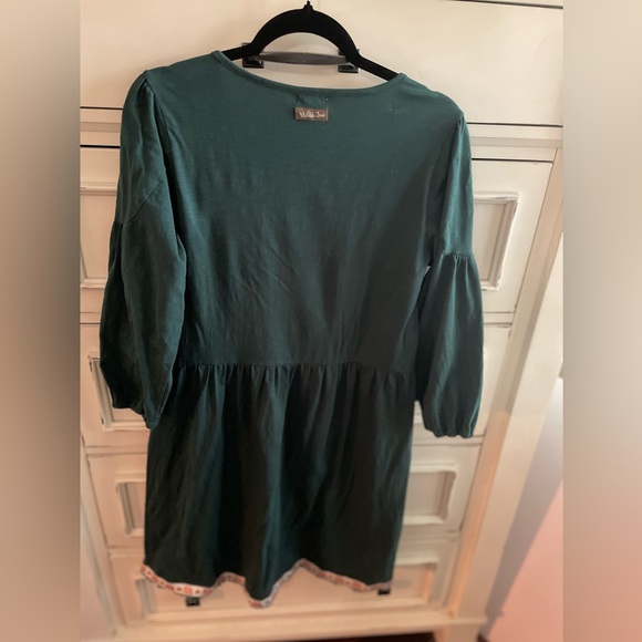 Matilda Jane dress Nadine fancy Charlie. Forrest green VGUC size Large - Picture 4 of 6